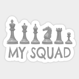 Chess Pieces Squad Sticker